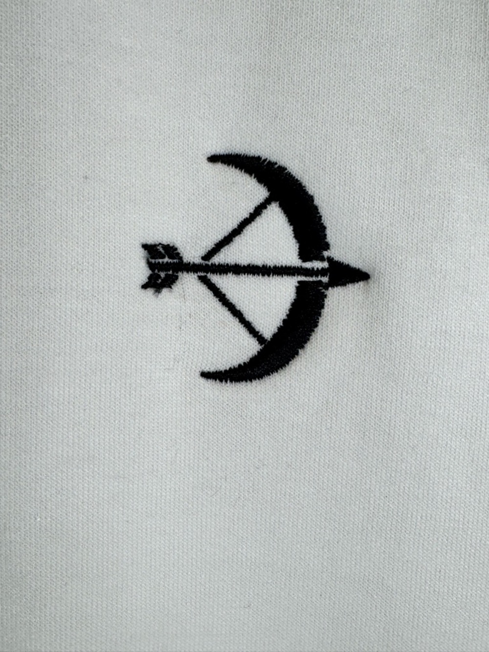 PHERO Movement Premium White Mock Neck Cotton T-Shirt Drop Shoulder Embroidered - Picture 2 of 5